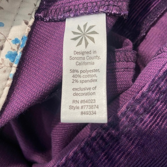 Athleta Corduroy Mini Skirt Purple Casual Everyday Fitted Skater 10 Petite - Picture 6 of 7